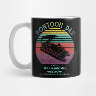 Pontoon Dad Boat Captain Funny Fathers Day Boating Mug